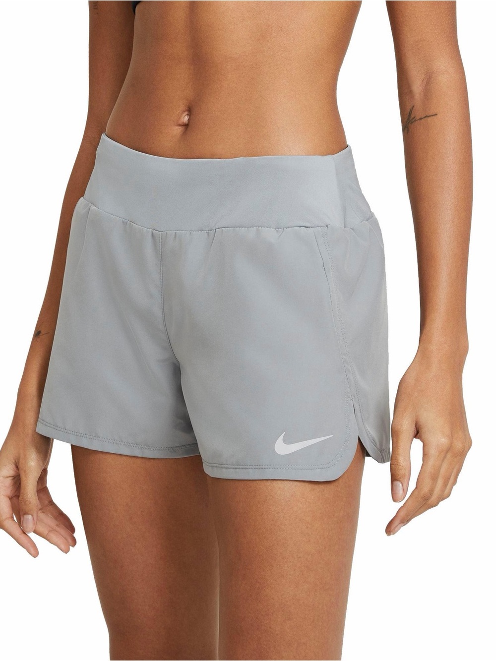 Nike Women's Light Gray Dri-FIT Running Shorts Small
